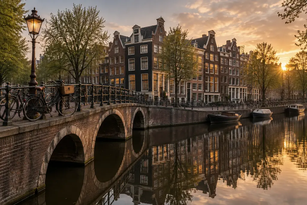 Amsterdam in the evening light