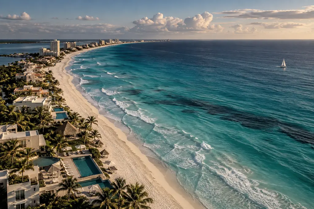 Cancún in the evening light