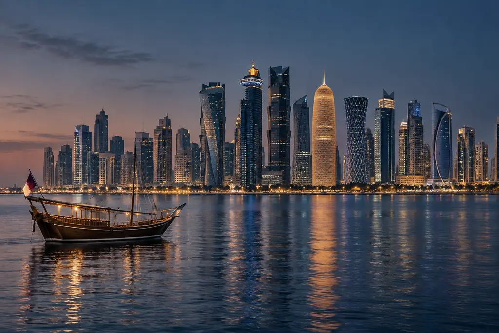 Doha in the evening light