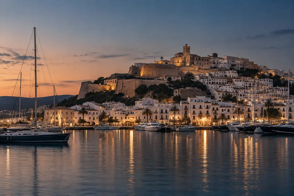 Ibiza in the evening light