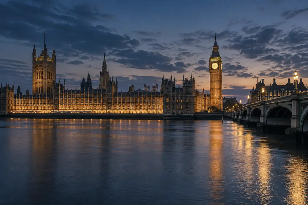 London in the evening light