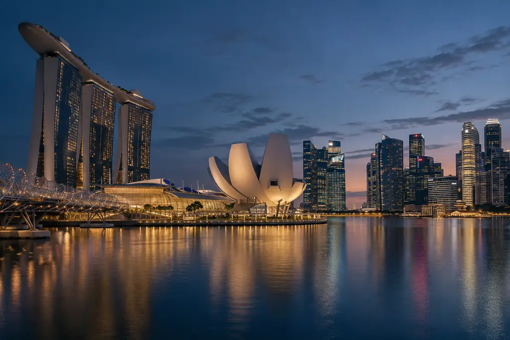 Singapore in the evening light